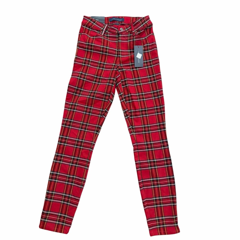 Tommy‎ Hilfiger Tribeca Skinny Ankle Pant 8 Tartan Plaid size 2 NEW